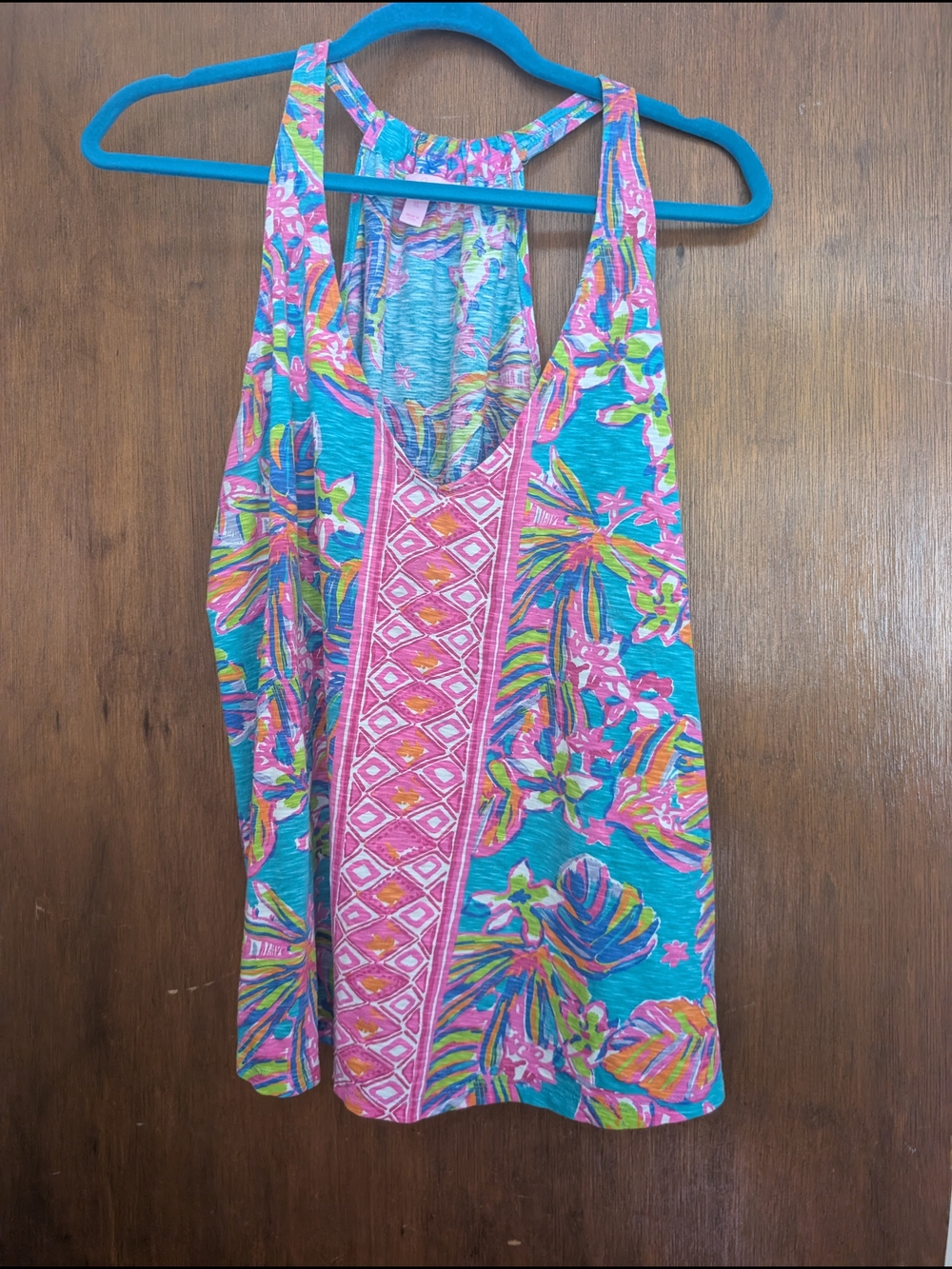 Lilly Pulitzer Minka Trapeze Tank Top Summer Haze Print, Women's XL